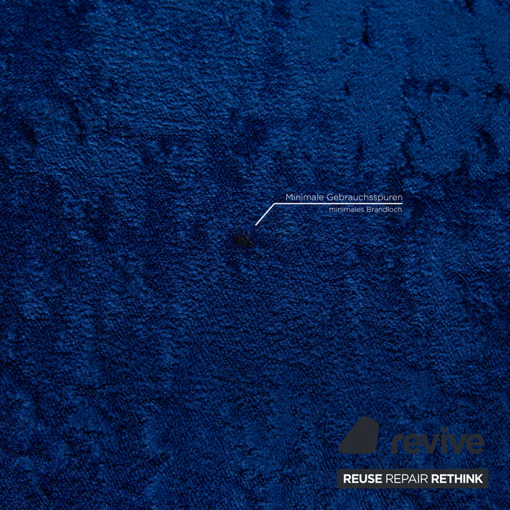 Bretz Mammut Fabric Three Seater Blue Sofa Couch