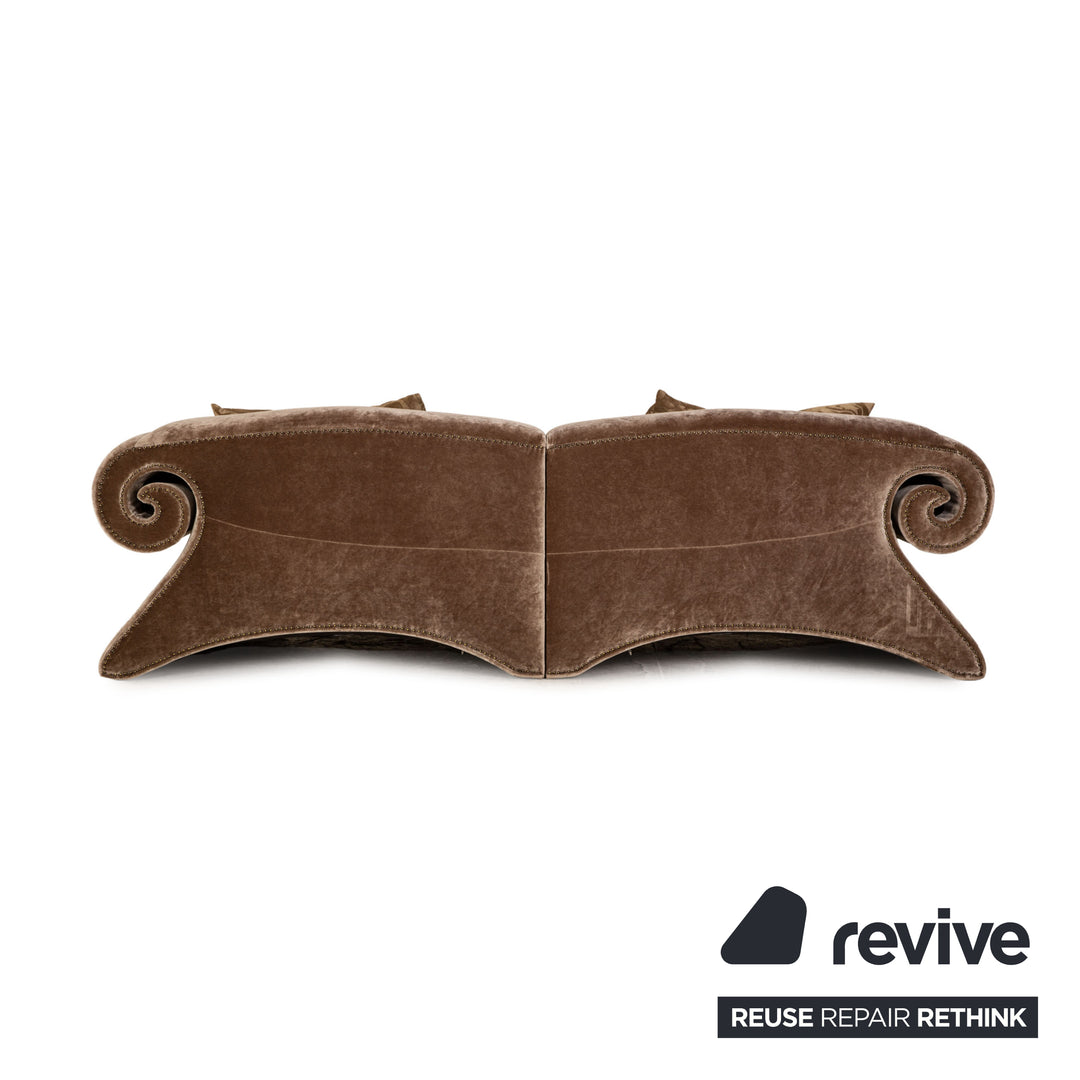 Bretz Mammut fabric three-seater brown sofa couch
