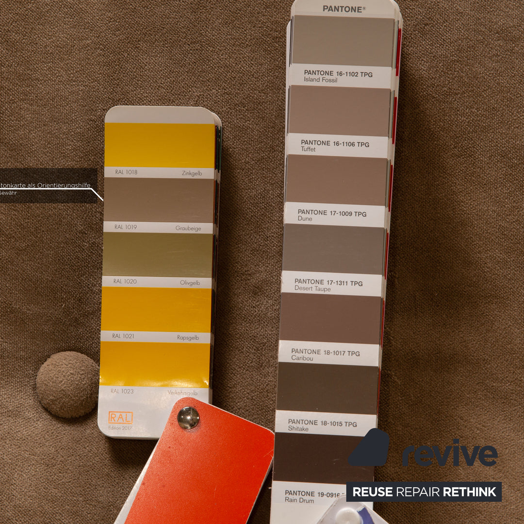 Bretz Mammut fabric three-seater brown sofa couch