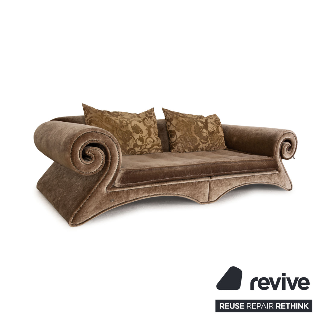 Bretz Mammut fabric three-seater brown sofa couch