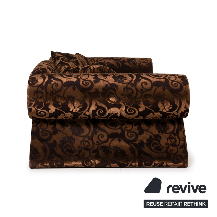 Bretz Mammut fabric sofa brown four-seater velvet