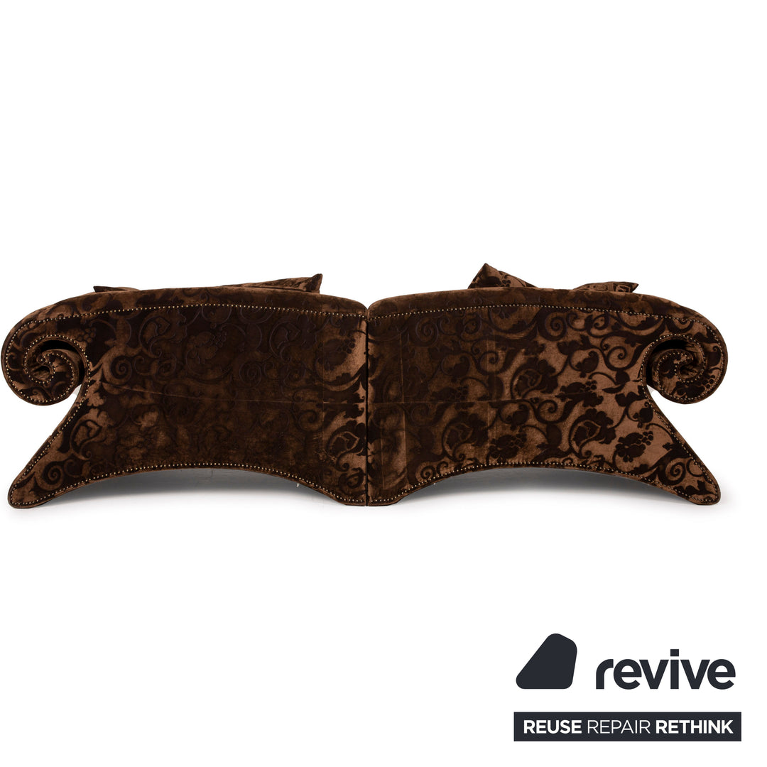 Bretz Mammut fabric sofa brown four-seater velvet