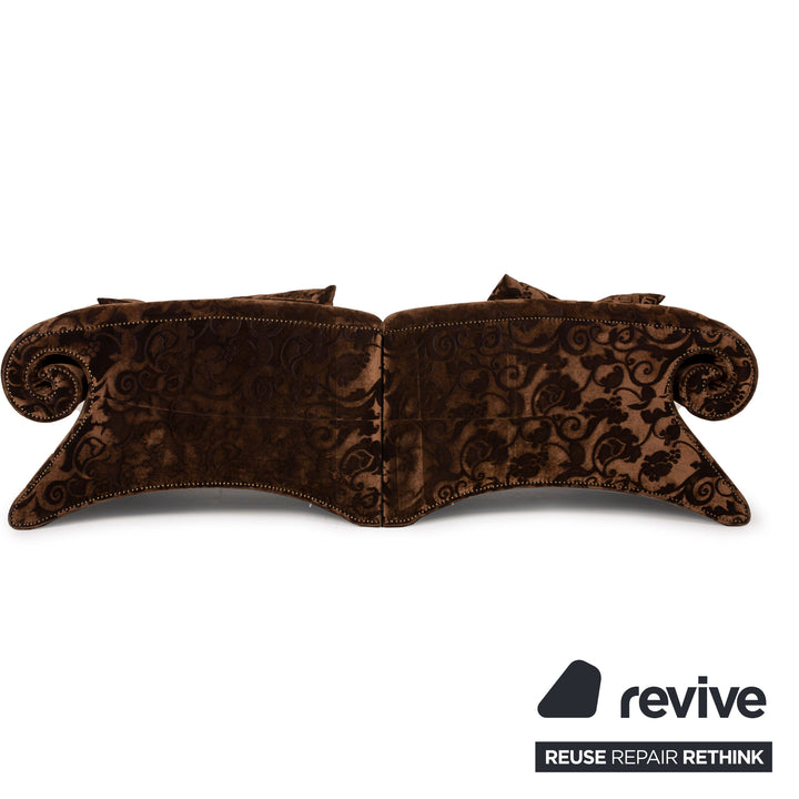 Bretz Mammut fabric sofa brown four-seater velvet