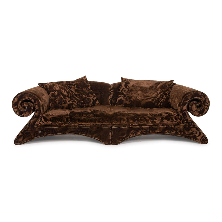 Bretz Mammut fabric sofa brown four-seater velvet