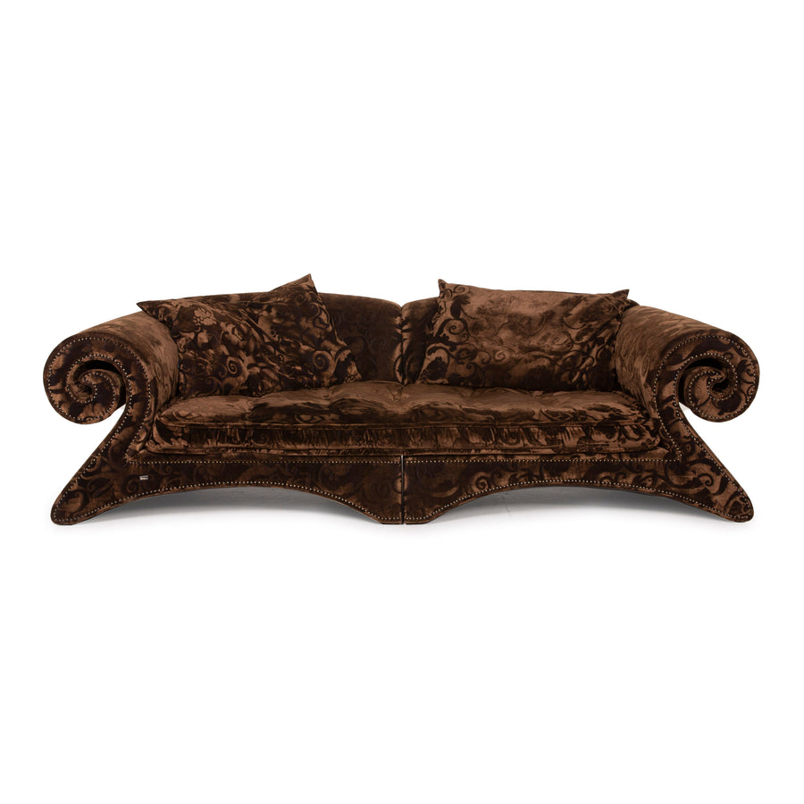 Bretz Mammut fabric sofa brown four-seater velvet