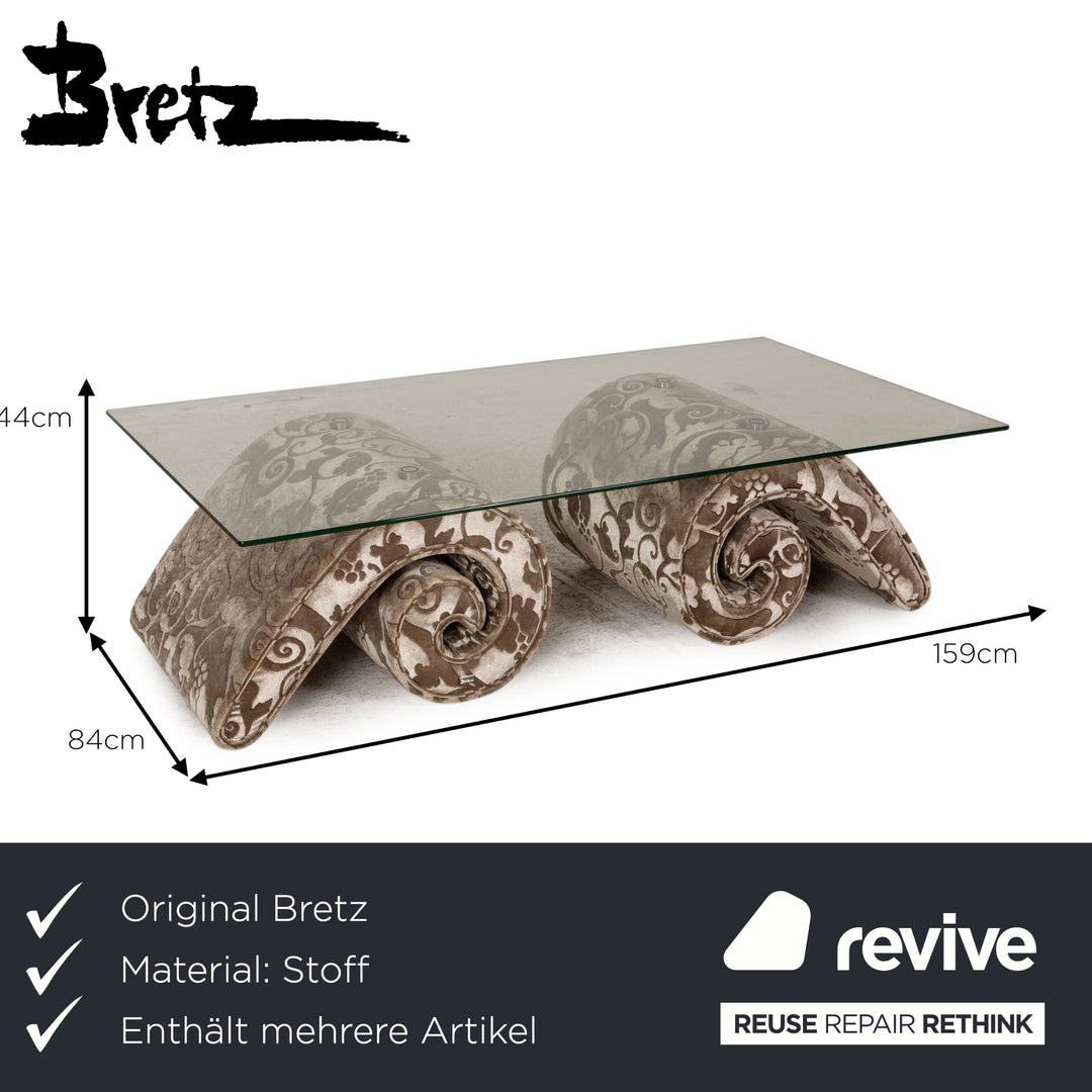 Bretz Mammut fabric sofa set brown four-seater coffee table