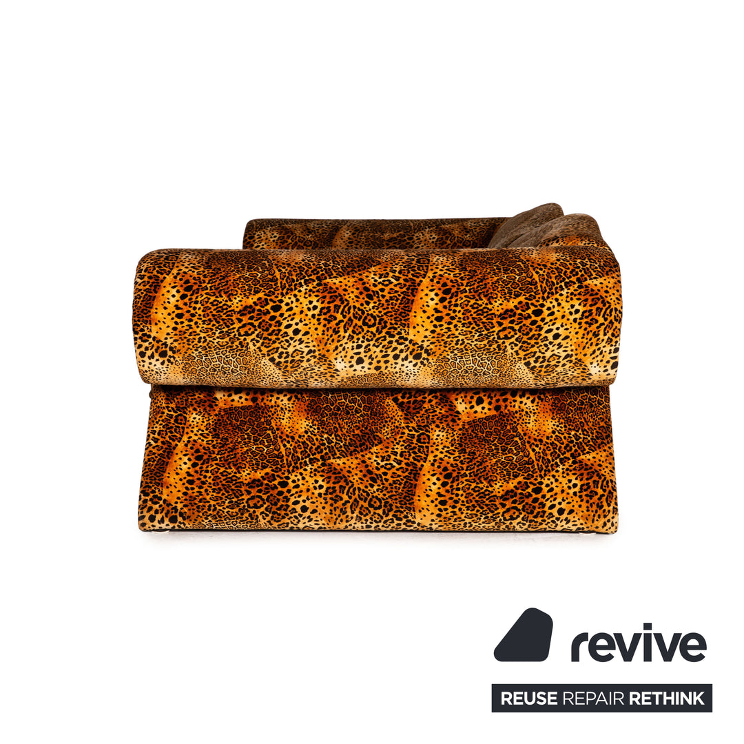 Bretz Mammut Stoff Sofa Orange Dreisitzer Couch