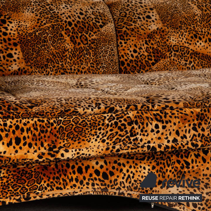 Bretz Mammut Stoff Sofa Orange Dreisitzer Couch