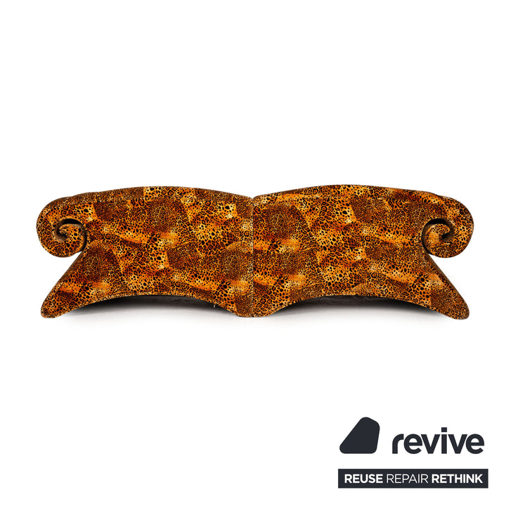 Bretz Mammut Stoff Sofa Orange Dreisitzer Couch