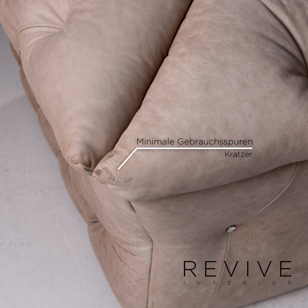 Bretz Marilyn leather sofa brown three-seater captioning rhinestones pompous couch #10841