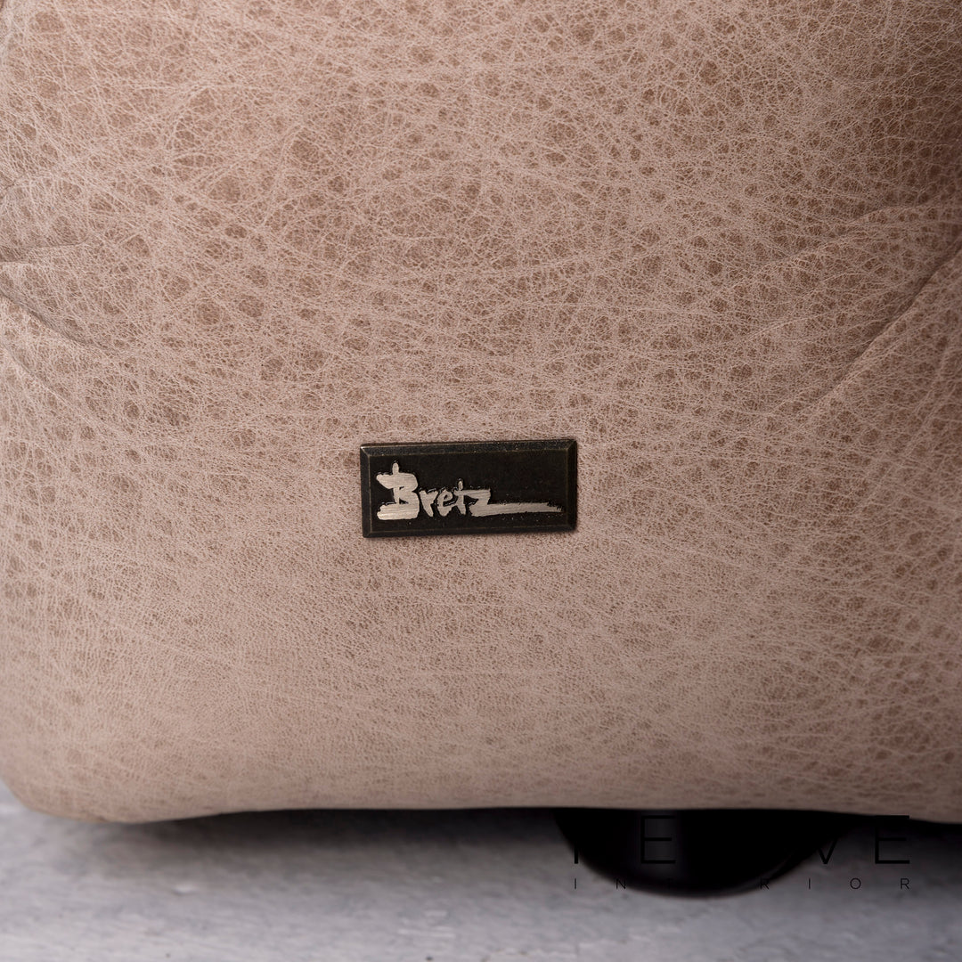 Bretz Marilyn leather sofa set brown 1x bed 1x three-seater captioning rhinestones pompous #10981