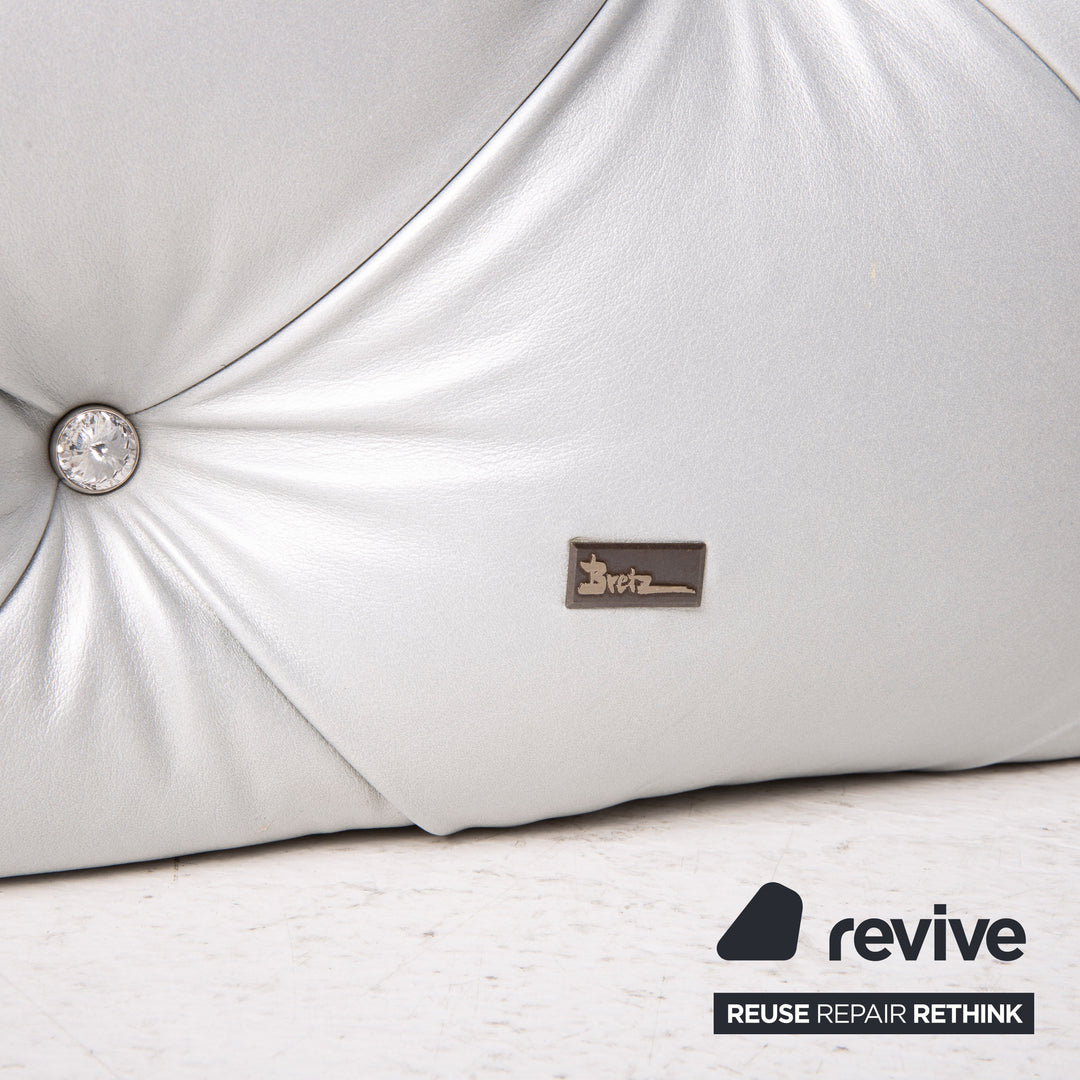 Bretz Marilyn Leather Mirror Silver Swarovski