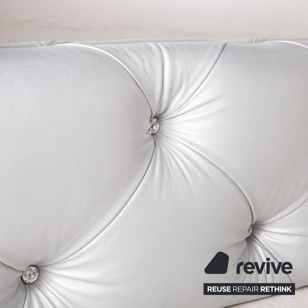 Bretz Marilyn Leather Mirror Silver Swarovski