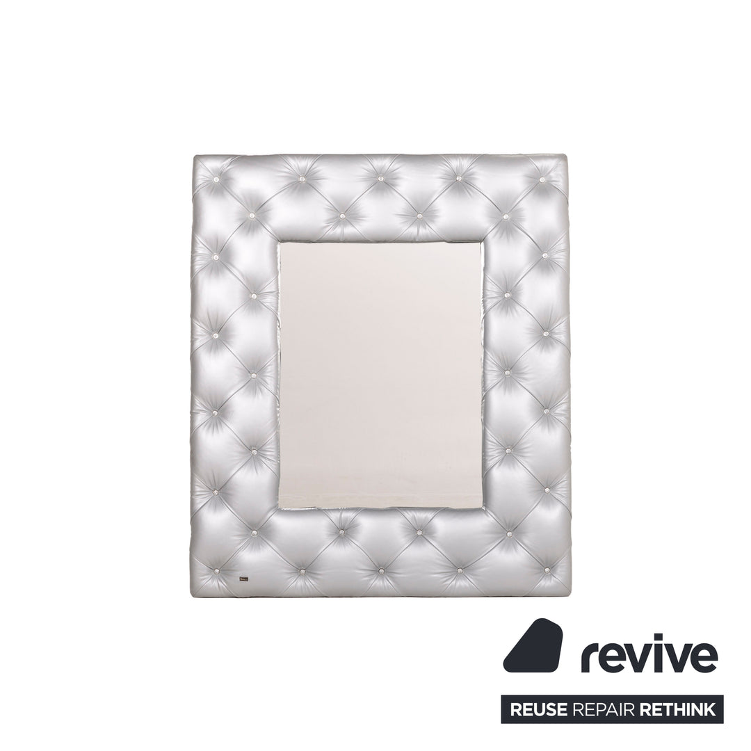 Bretz Marilyn Leather Mirror Silver Swarovski