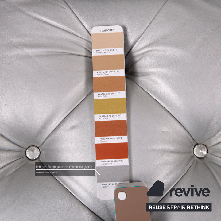 Bretz Marilyn leather chair silver chrome