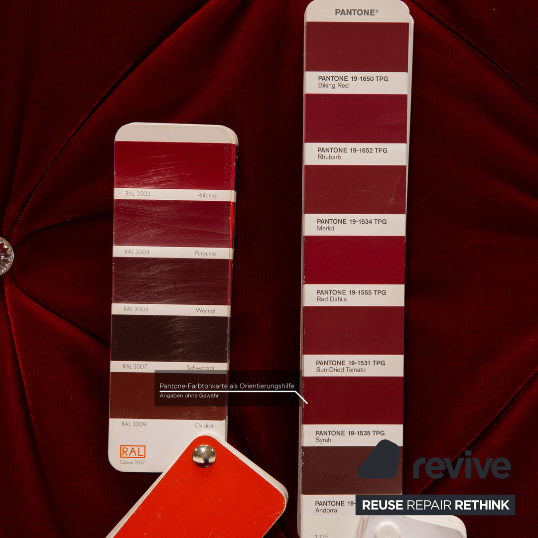 Bretz Marilyn Fabric Three Seater Red Sofa Couch