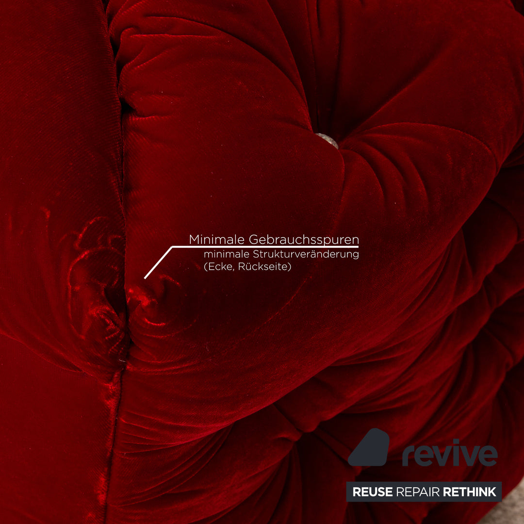 Bretz Marilyn fabric sofa set red three-seater stool couch