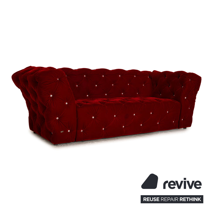 Bretz Marilyn fabric sofa set red three-seater stool couch