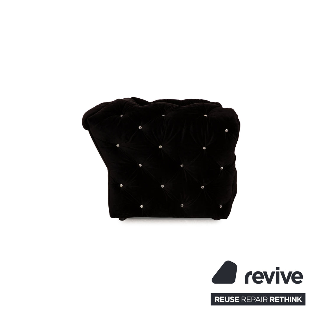 Bretz Marilyn fabric sofa set black four-seater two-seater couch