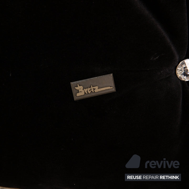 Bretz Marilyn fabric sofa set black four-seater two-seater couch