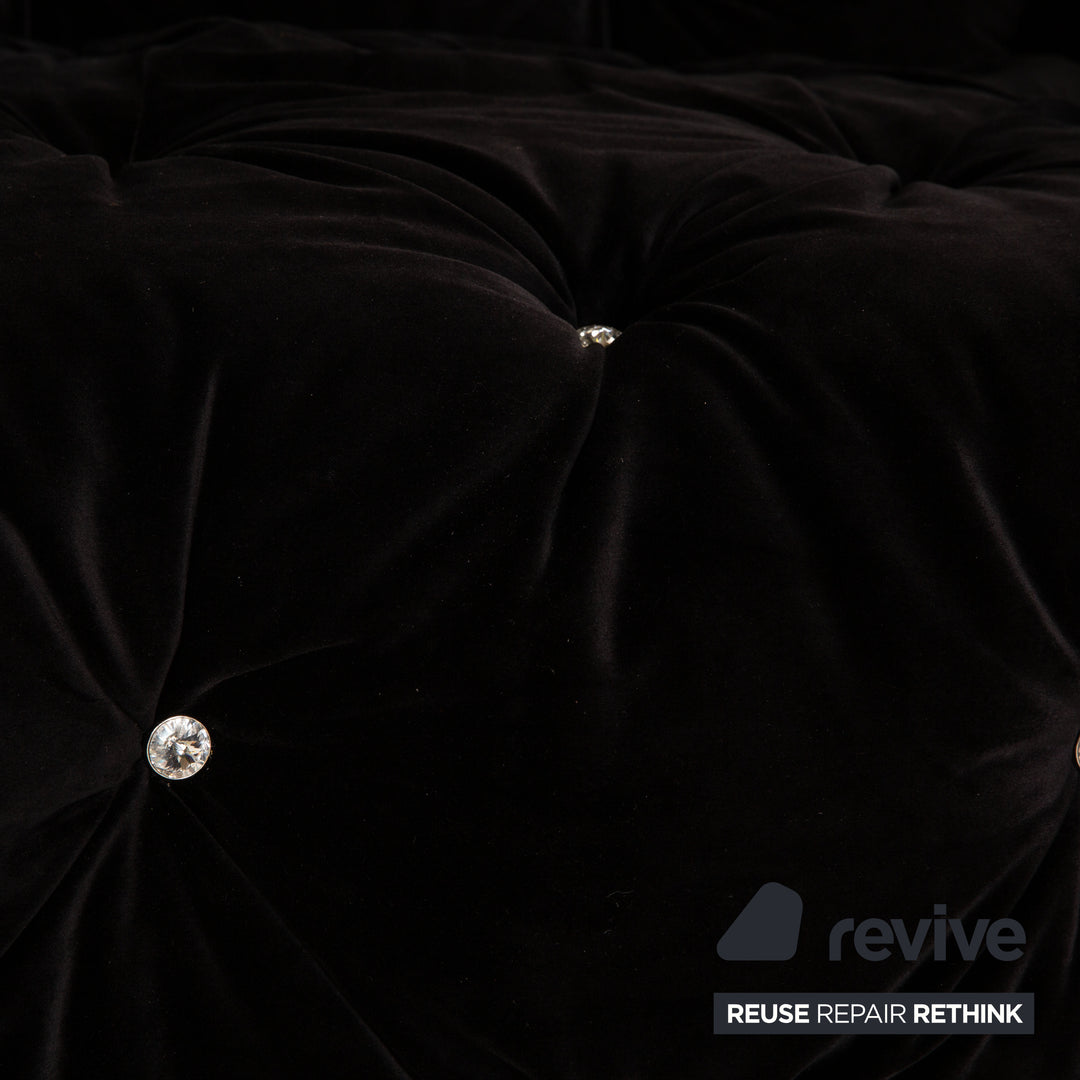 Bretz Marilyn fabric sofa set black four-seater two-seater couch