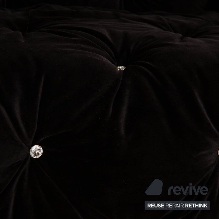 Bretz Marilyn fabric sofa set black four-seater two-seater couch