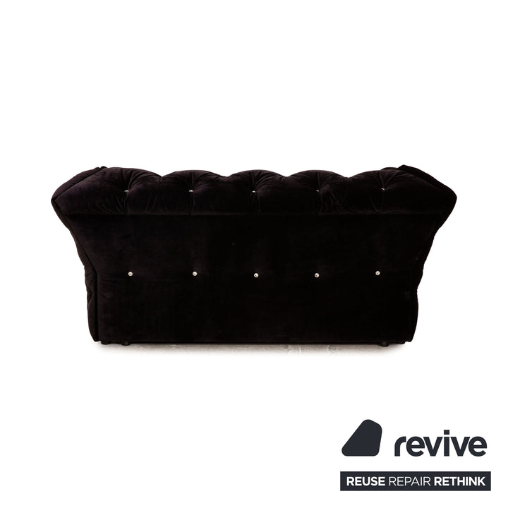 Bretz Marilyn Fabric Two Seater Black Sofa Couch