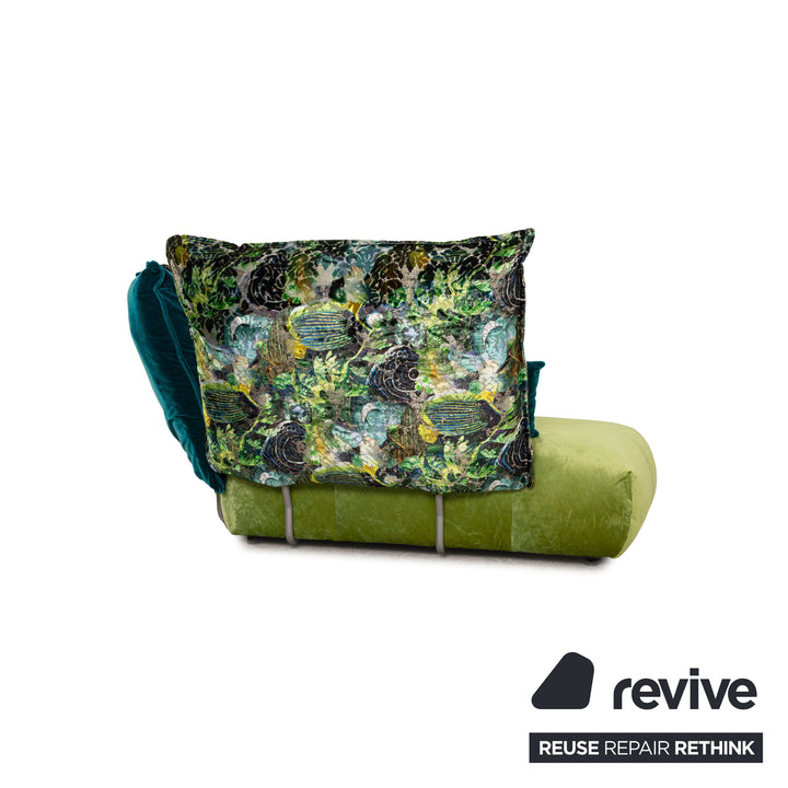 Bretz Matilda Fabric Corner Sofa Blue Green Sofa Couch Display Piece