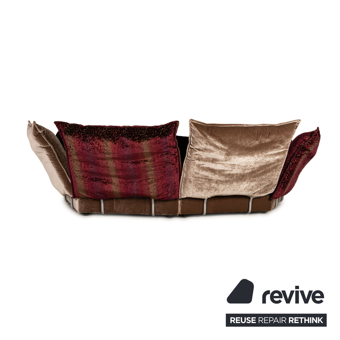 Bretz Matilda Fabric Corner Sofa Brown Purple Taupe Sofa Couch Recamier Right