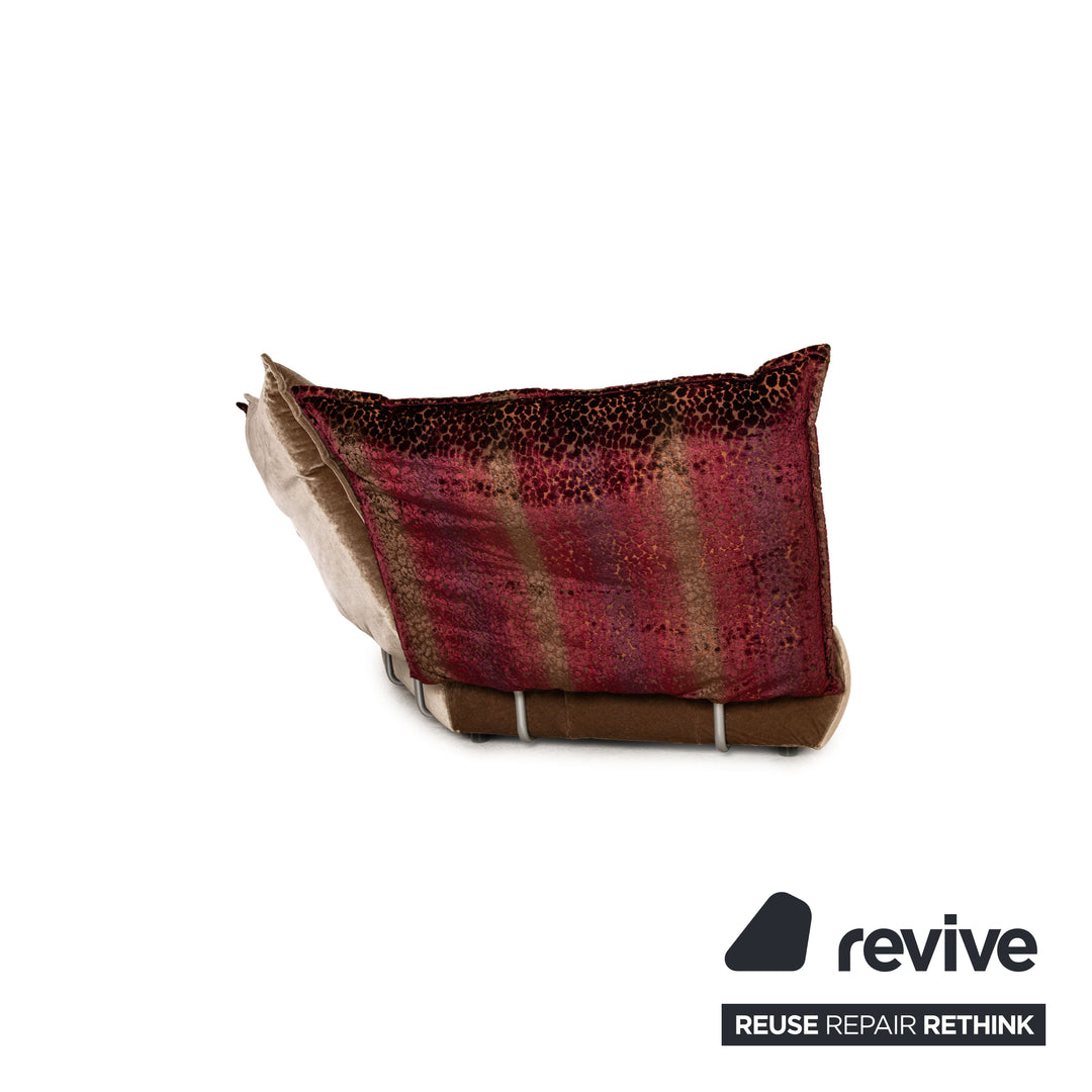 Bretz Matilda Fabric Corner Sofa Brown Purple Taupe Sofa Couch Recamier Right