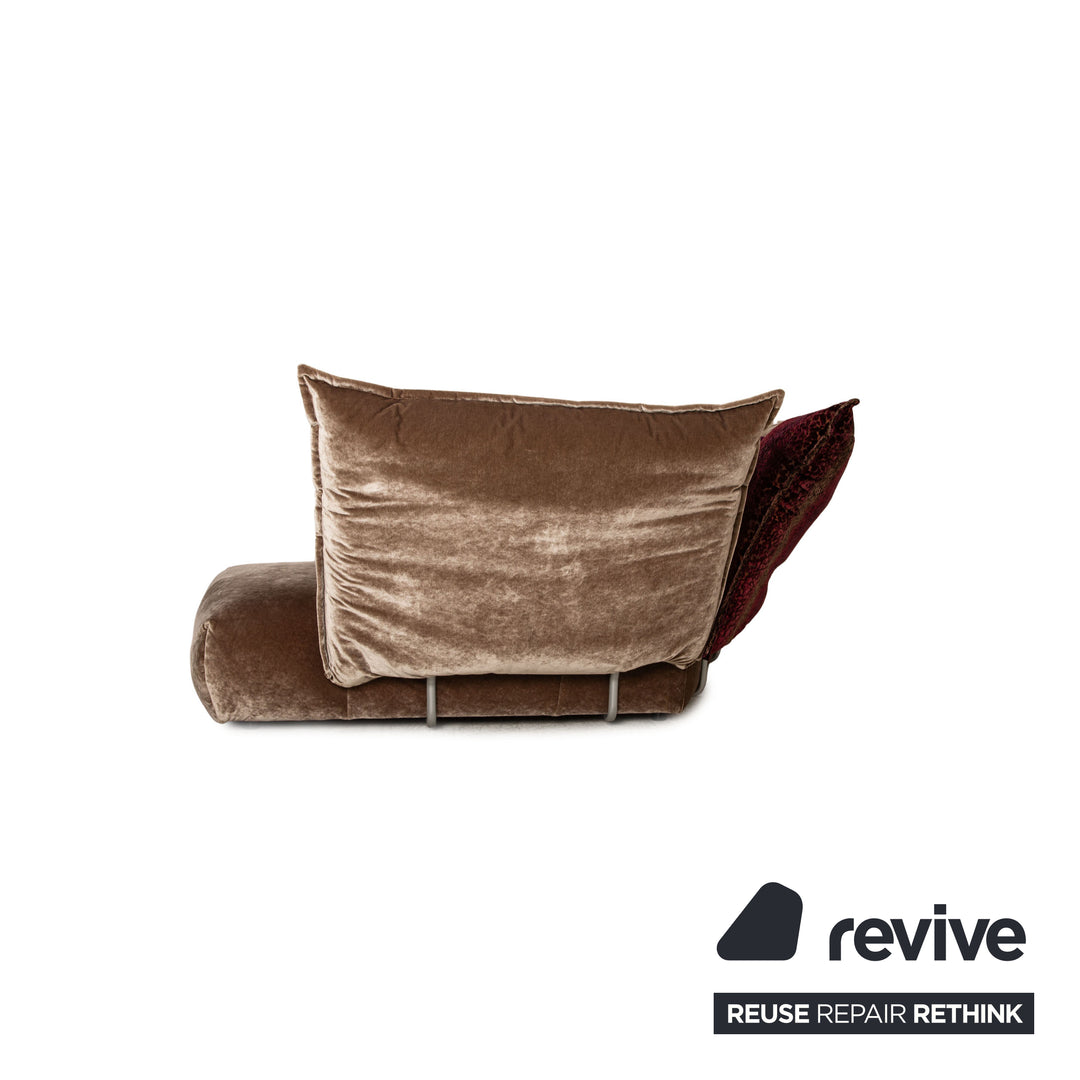 Bretz Matilda Fabric Corner Sofa Brown Purple Taupe Sofa Couch Recamier Right