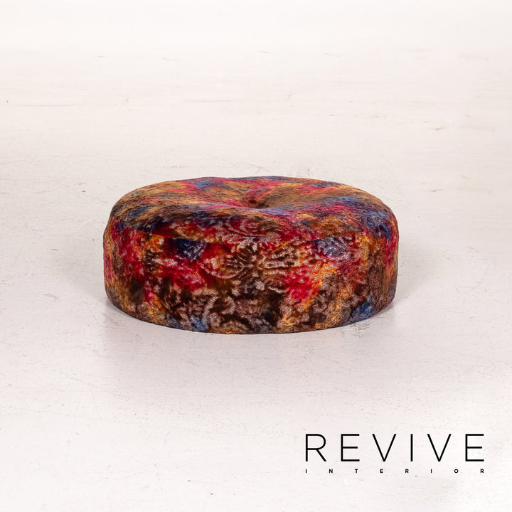 Bretz Matilda Fabric Corner Sofa incl. Stool Orange Red Pattern Sofa Couch #15300