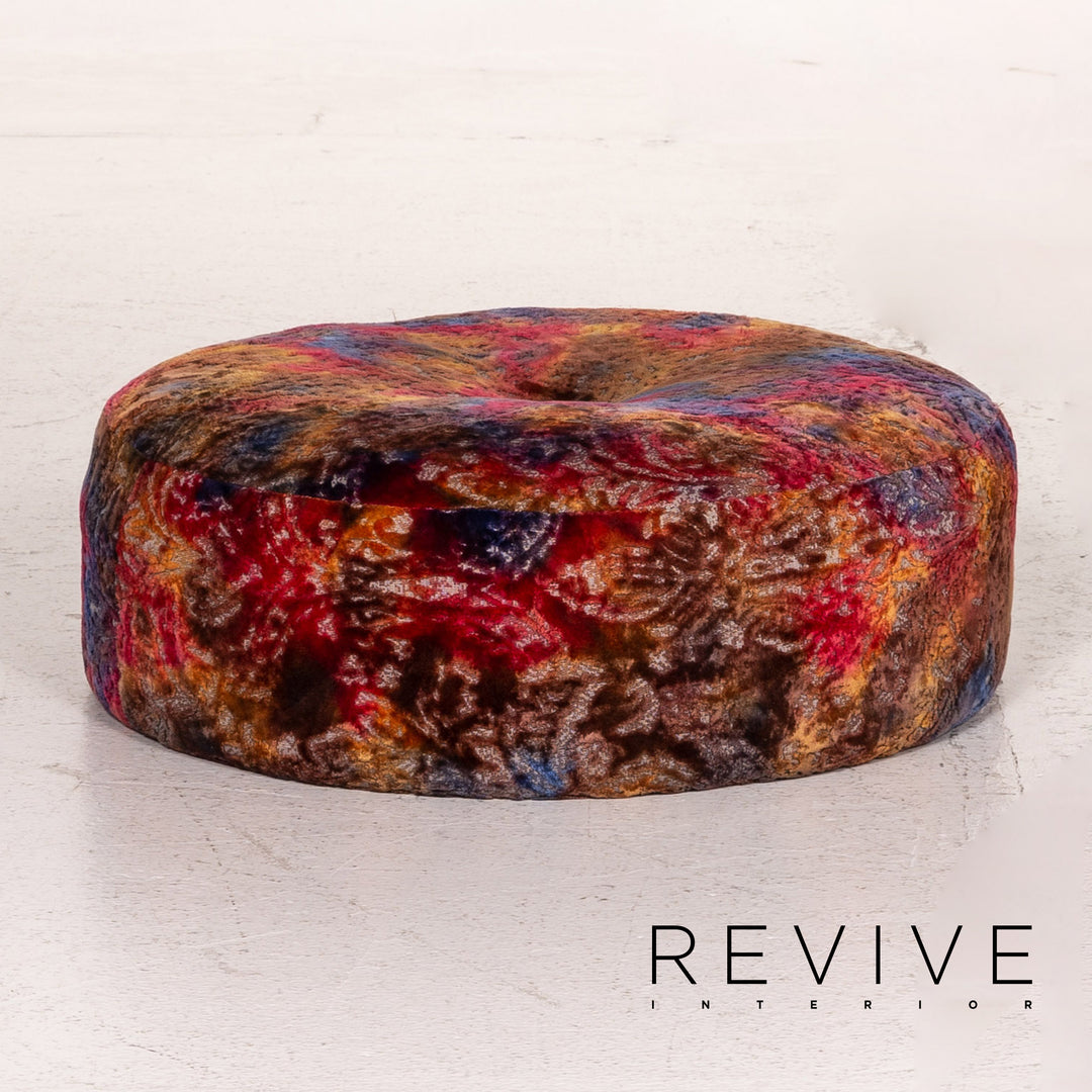 Bretz Matilda Fabric Corner Sofa incl. Stool Orange Red Pattern Sofa Couch #15300