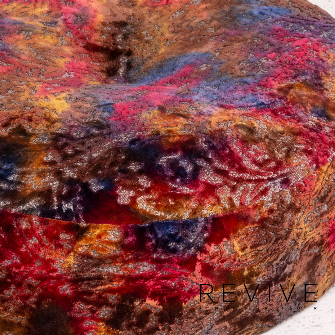 Bretz Matilda Fabric Corner Sofa incl. Stool Orange Red Pattern Sofa Couch #15300