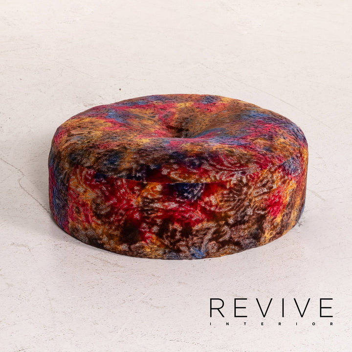 Bretz Matilda Fabric Corner Sofa incl. Stool Orange Red Pattern Sofa Couch #15300