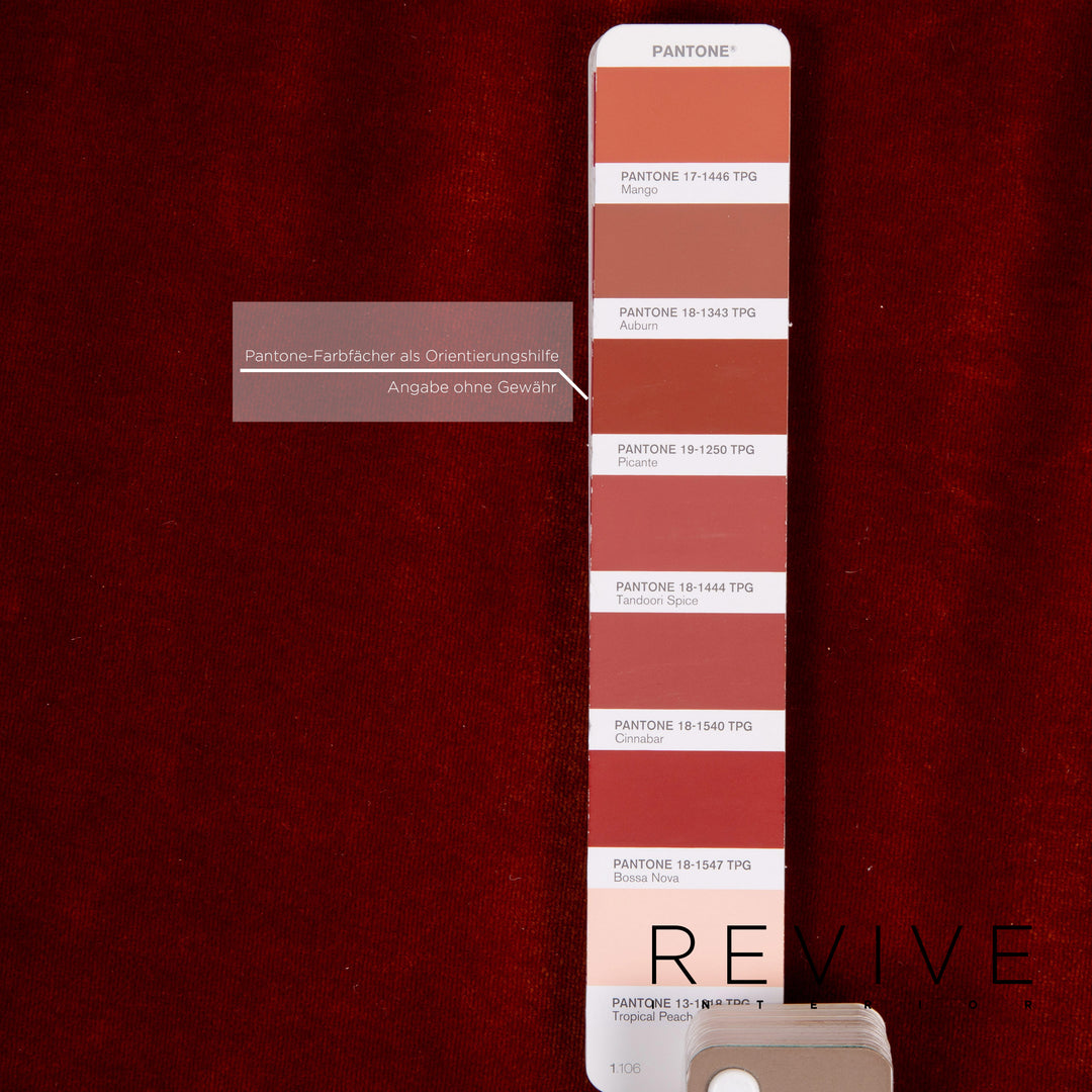 Bretz Matilda Fabric Corner Sofa incl. Stool Orange Red Pattern Sofa Couch #15300