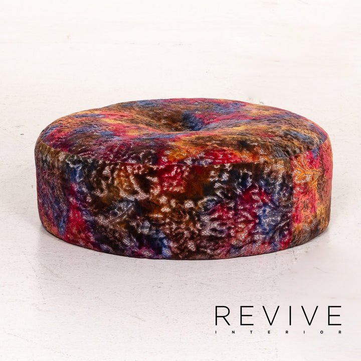 Bretz Matilda Fabric Corner Sofa incl. Stool Orange Red Pattern Sofa Couch #15300