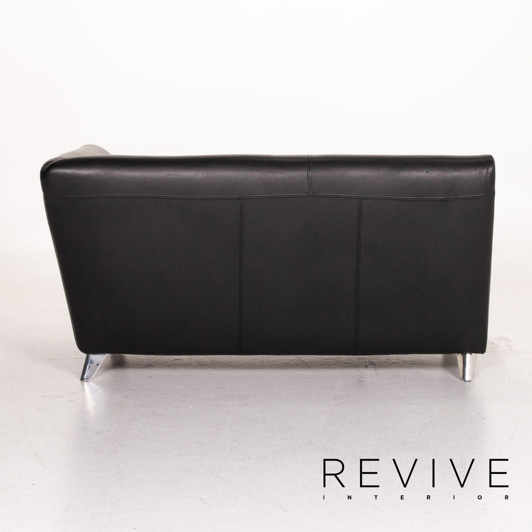 Bretz Monster Leather Sofa Chaise Longue Black Two Seater Couch #14821