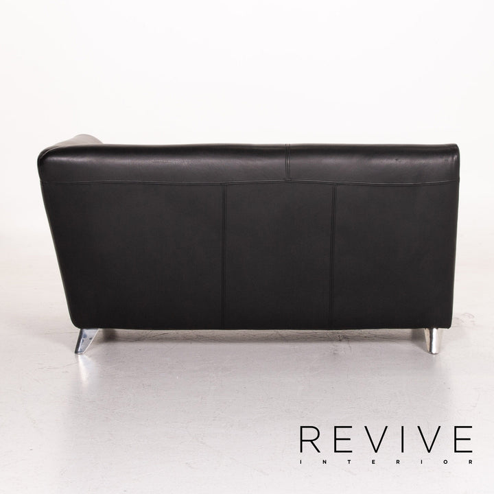 Bretz Monster Leather Sofa Chaise Longue Black Two Seater Couch #14821