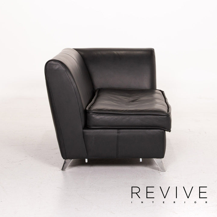 Bretz Monster Leather Sofa Chaise Longue Black Two Seater Couch #14821