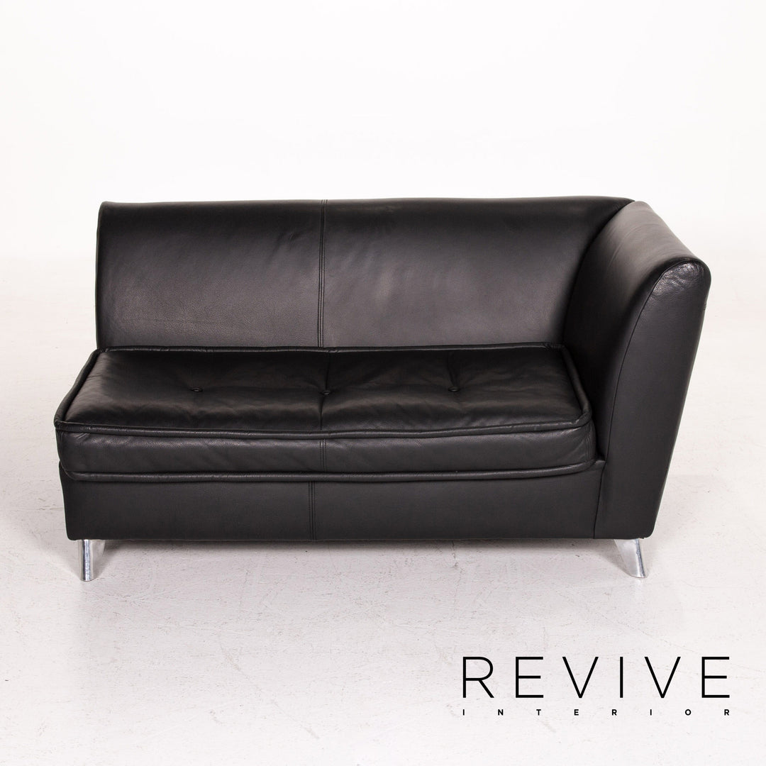 Bretz Monster Leather Sofa Chaise Longue Black Two Seater Couch #14821