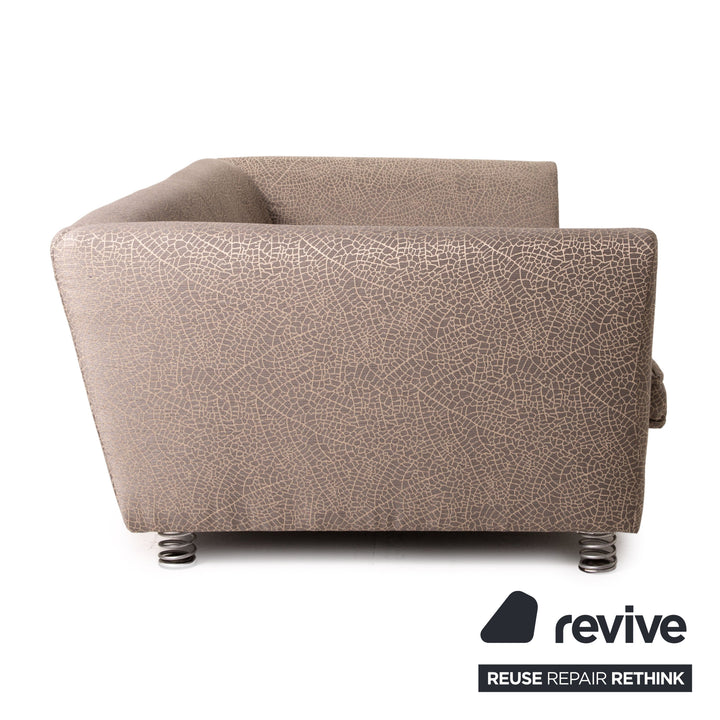 Bretz Monster fabric sofa grey-beige three-seater couch