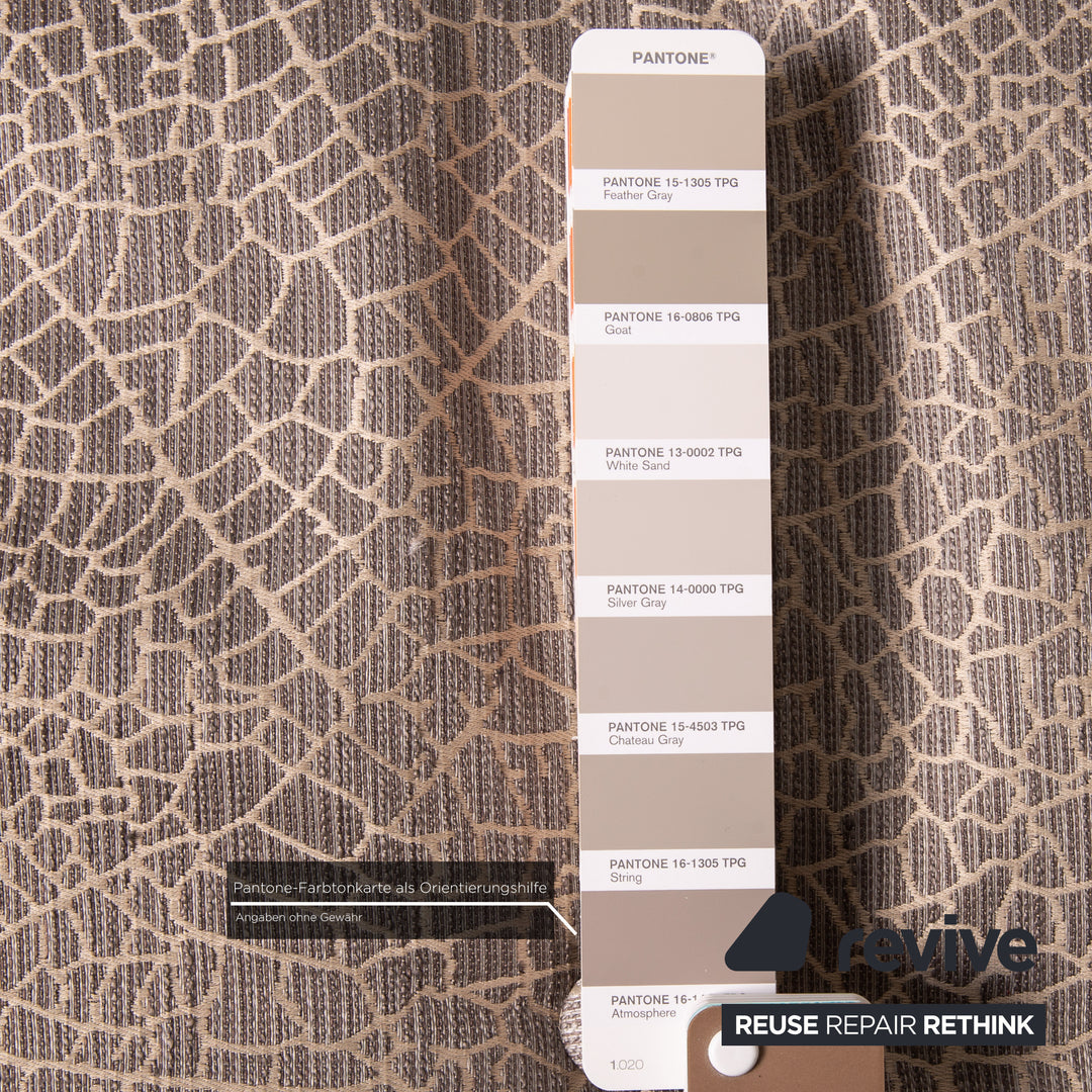 Bretz Monster fabric sofa grey-beige three-seater couch