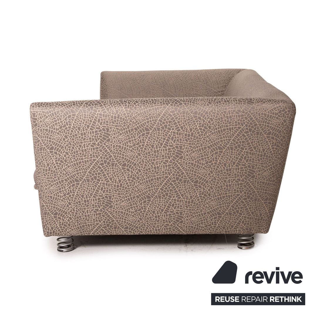 Bretz Monster fabric sofa grey-beige three-seater couch