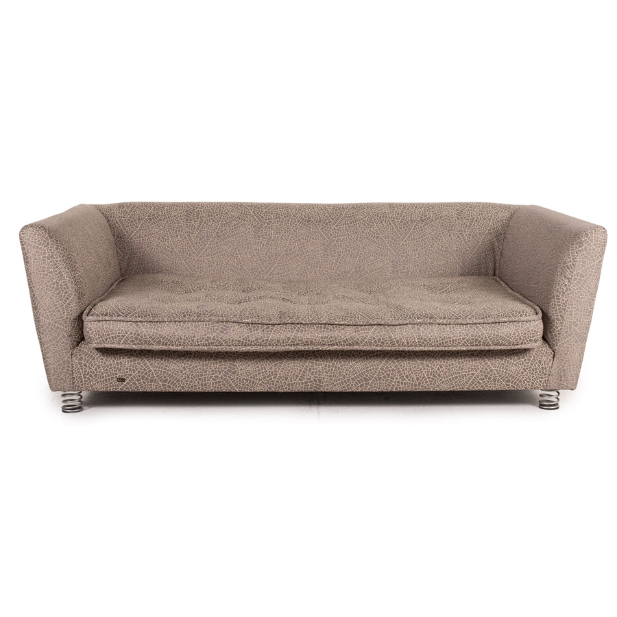 Bretz Monster fabric sofa grey-beige three-seater couch