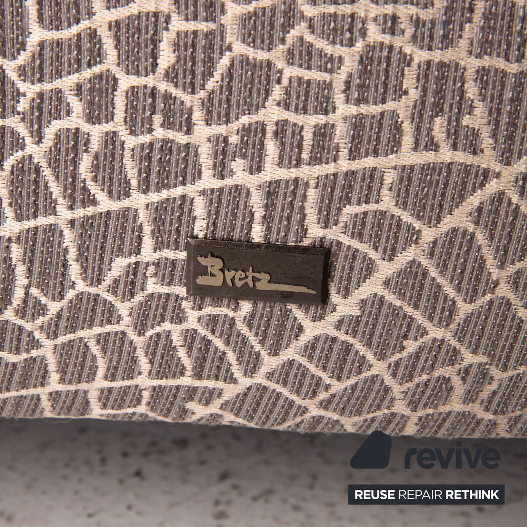Bretz Monster fabric sofa grey-beige three-seater couch