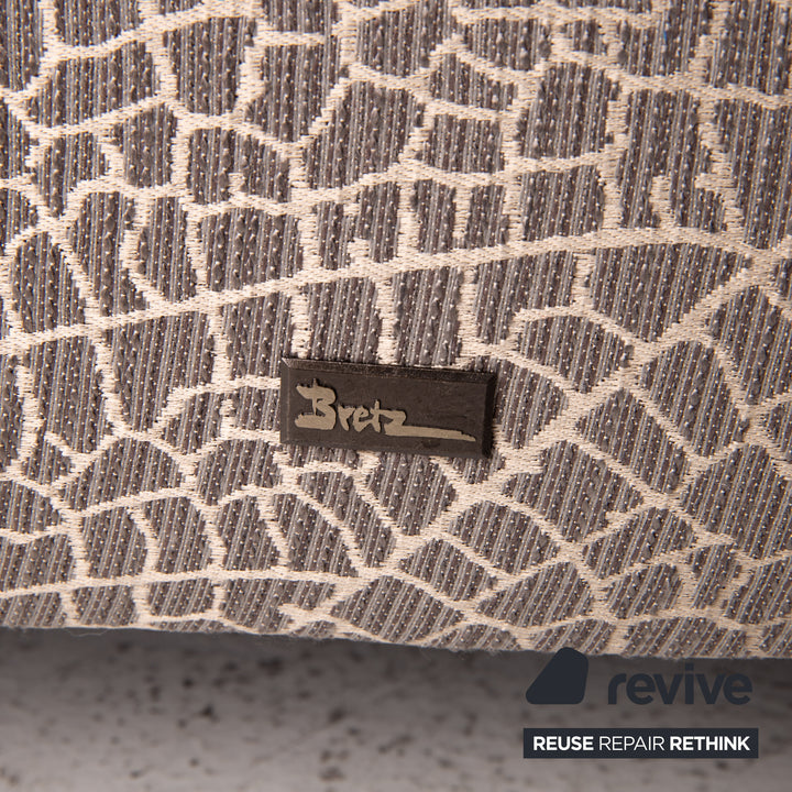 Bretz Monster fabric sofa grey-beige three-seater couch