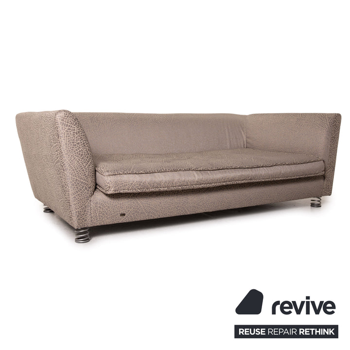 Bretz Monster fabric sofa grey-beige three-seater couch