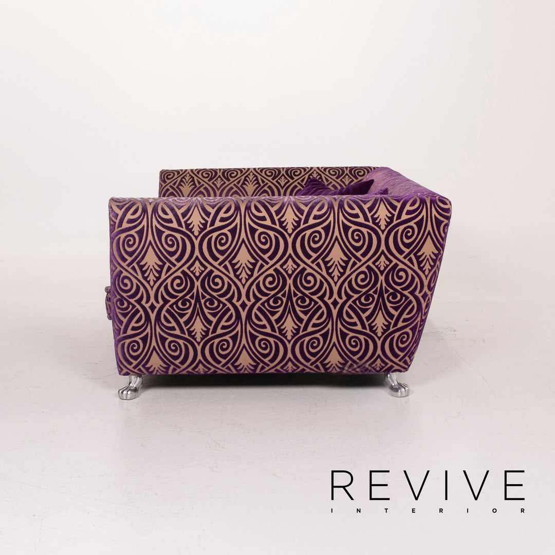 Bretz Monster Fabric Sofa Purple Three Seater #15146