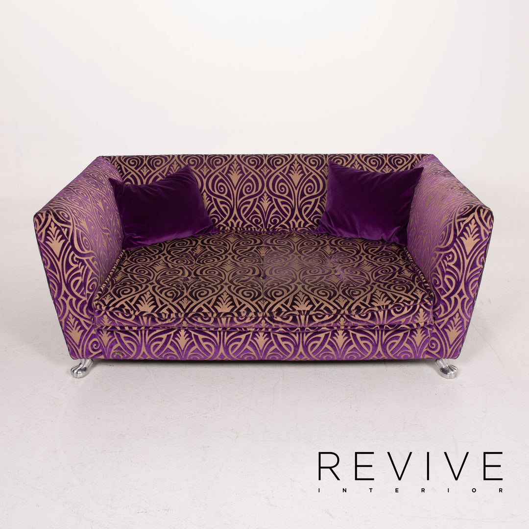 Bretz Monster Fabric Sofa Purple Three Seater #15146